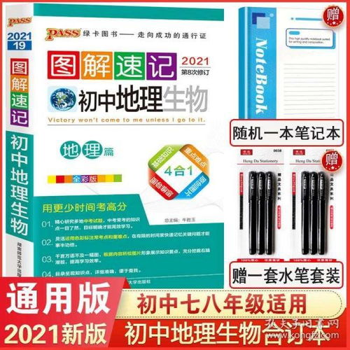 2021新版pass綠卡圖書圖解速記初中生物地理通用版 初一初二會(huì)考資料初中地理生物知識(shí)大全 七八年級(jí)中考基礎(chǔ)知識(shí)清單復(fù)習(xí)速記手冊